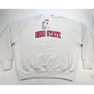 Champion Reverse Weave Ohio State Buckeyes Crew Sweatshirt Gray Men’s 2XL NWT